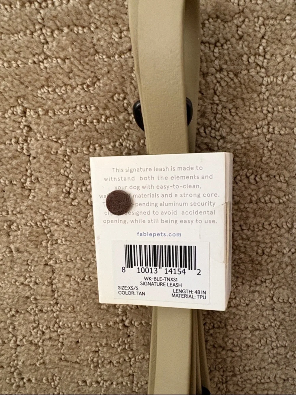 FABLE Signature Dog Leash in‎ Beige